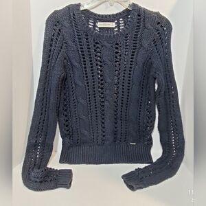 Abercrombie & Fitch Navy Cable Knit Sweater XS